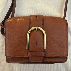 Fossil Brown Leather Crossbody Bag